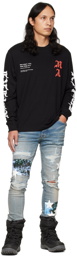 AMIRI Black Wes Lang Edition Solar Kings Long Sleeve T-Shirt