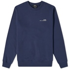 A.P.C. Men's Chest Logo Sweat in Dark Navy