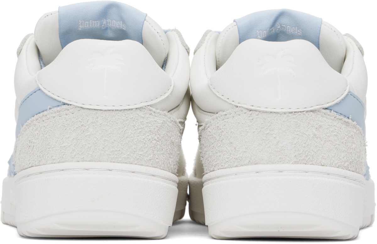Palm Angels White & Blue Palm Beach University Sneakers