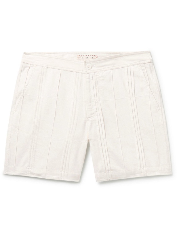 Photo: SMR Days - Pines Pintucked Cotton Shorts - Neutrals