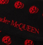 ALEXANDER MCQUEEN - Skull-Intarsia Cotton-Blend Socks - Black