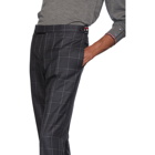 Thom Browne Grey Windopane Side Tab Trousers