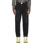 Doublet Black Cashmere Wide Tapered Jeans