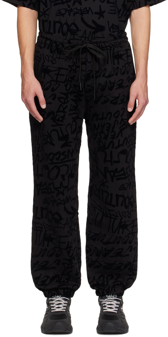 Photo: Versace Jeans Couture Black Graffiti Sweatpants