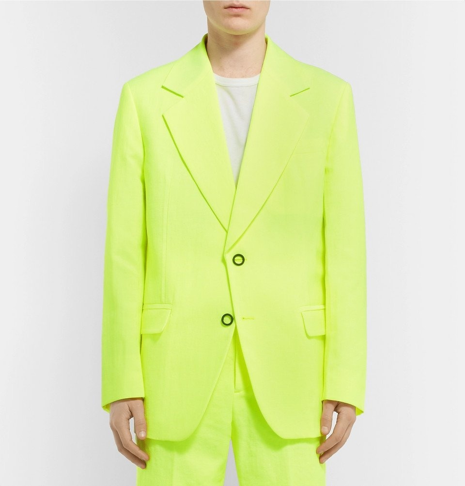 ASOS DESIGN slim longline suit jacket in yellow | ASOS