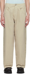 BLUEMARBLE Beige Embroidered Trousers