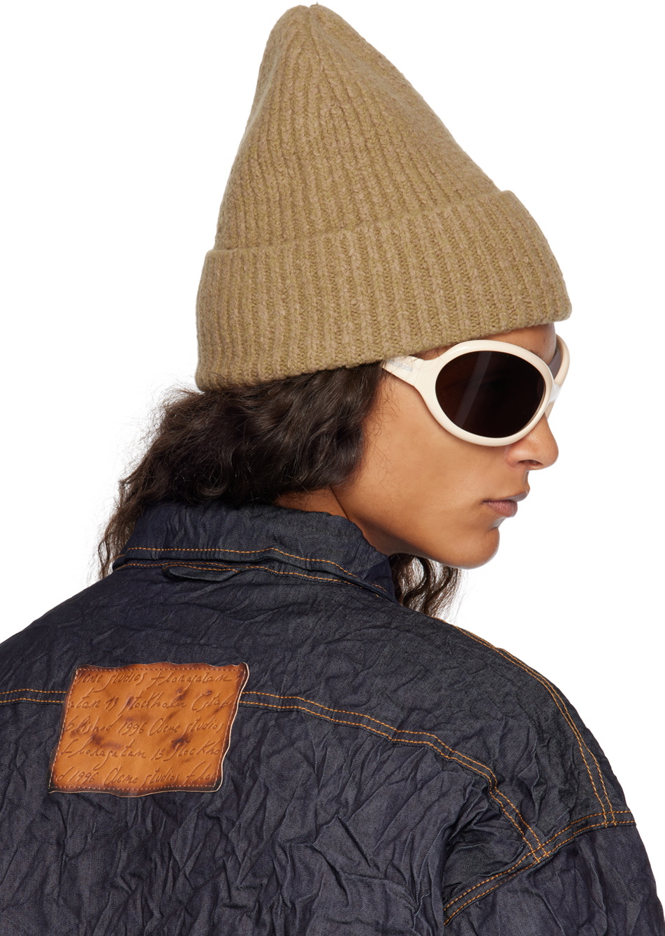 Acne Studios Brown Wool Blend Beanie Acne Studios