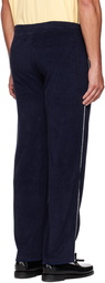 Sporty & Rich Navy New Serif Track Pants