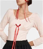 Simone Rocha Bow-embellished cotton bodysuit