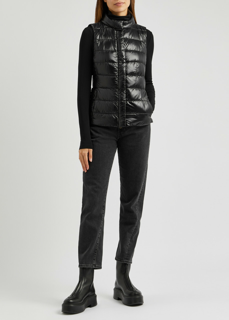 Herno Giulia Quilted Shell Gilet Black
