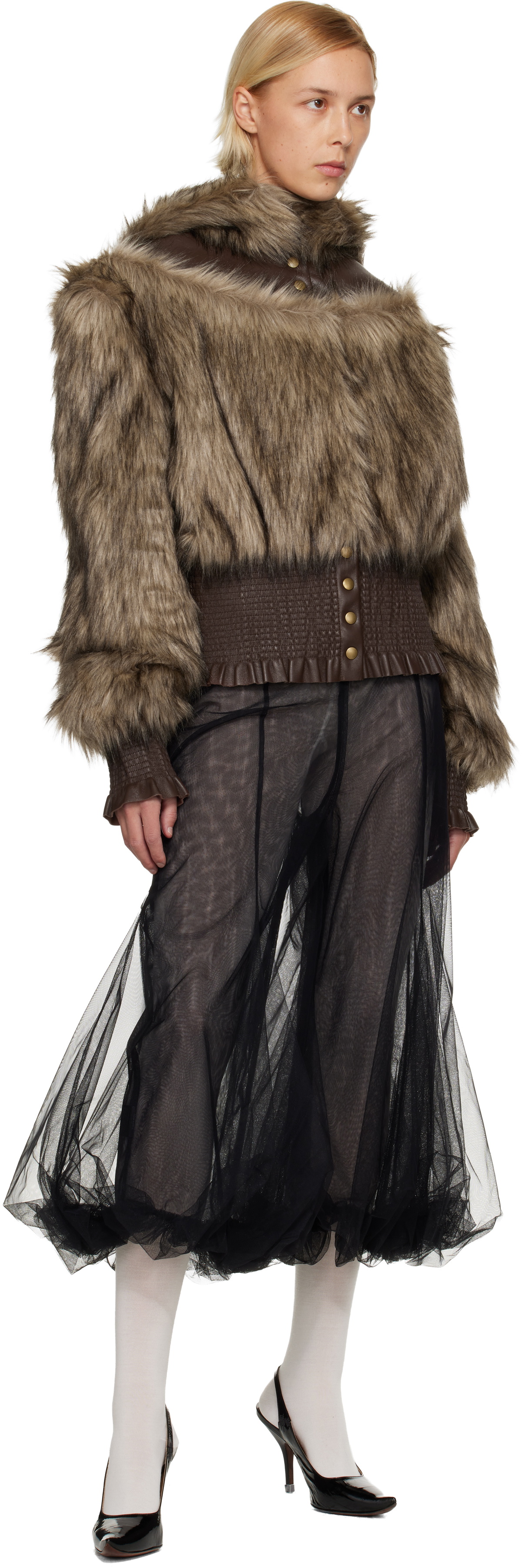 Nicklas Skovgaard SSENSE Exclusive Brown Joan Leather Jacket