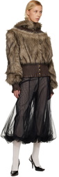 Nicklas Skovgaard SSENSE Exclusive Brown Joan Leather Jacket