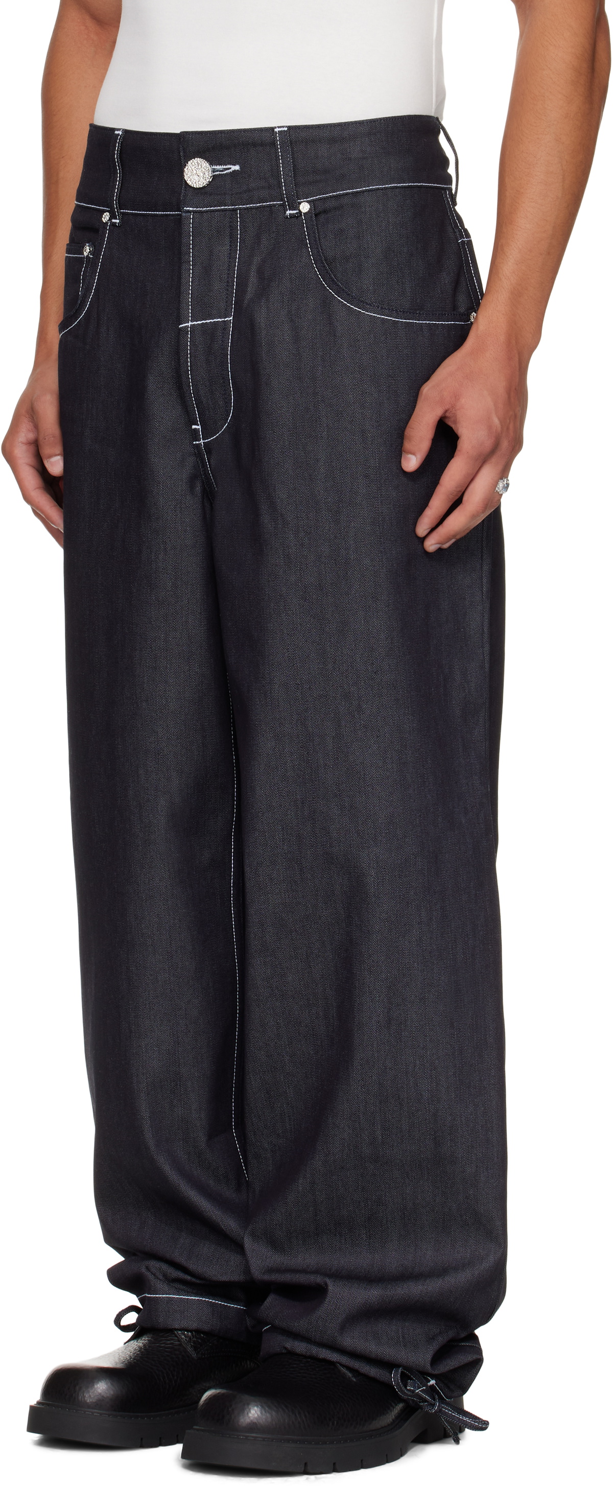 Veneda Carter SSENSE Exclusive Navy Duo Jeans