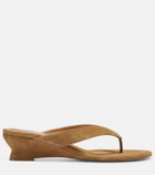 Le Monde Béryl Micro Wedge 40 suede thong sandals