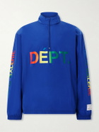 Gallery Dept. - Wave Logo-Print Shell Half-Zip Jacket - Blue