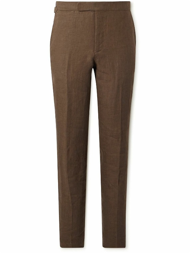 Photo: Polo Ralph Lauren - Straight-Leg Linen Suit Trousers - Brown