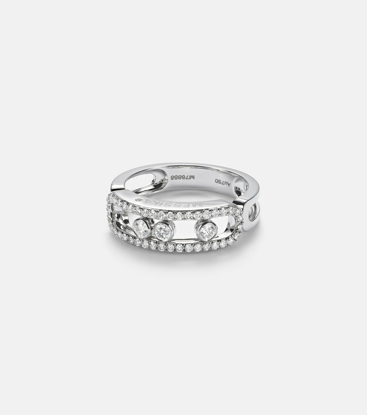 Messika Move Classique 18kt white gold ring with diamonds