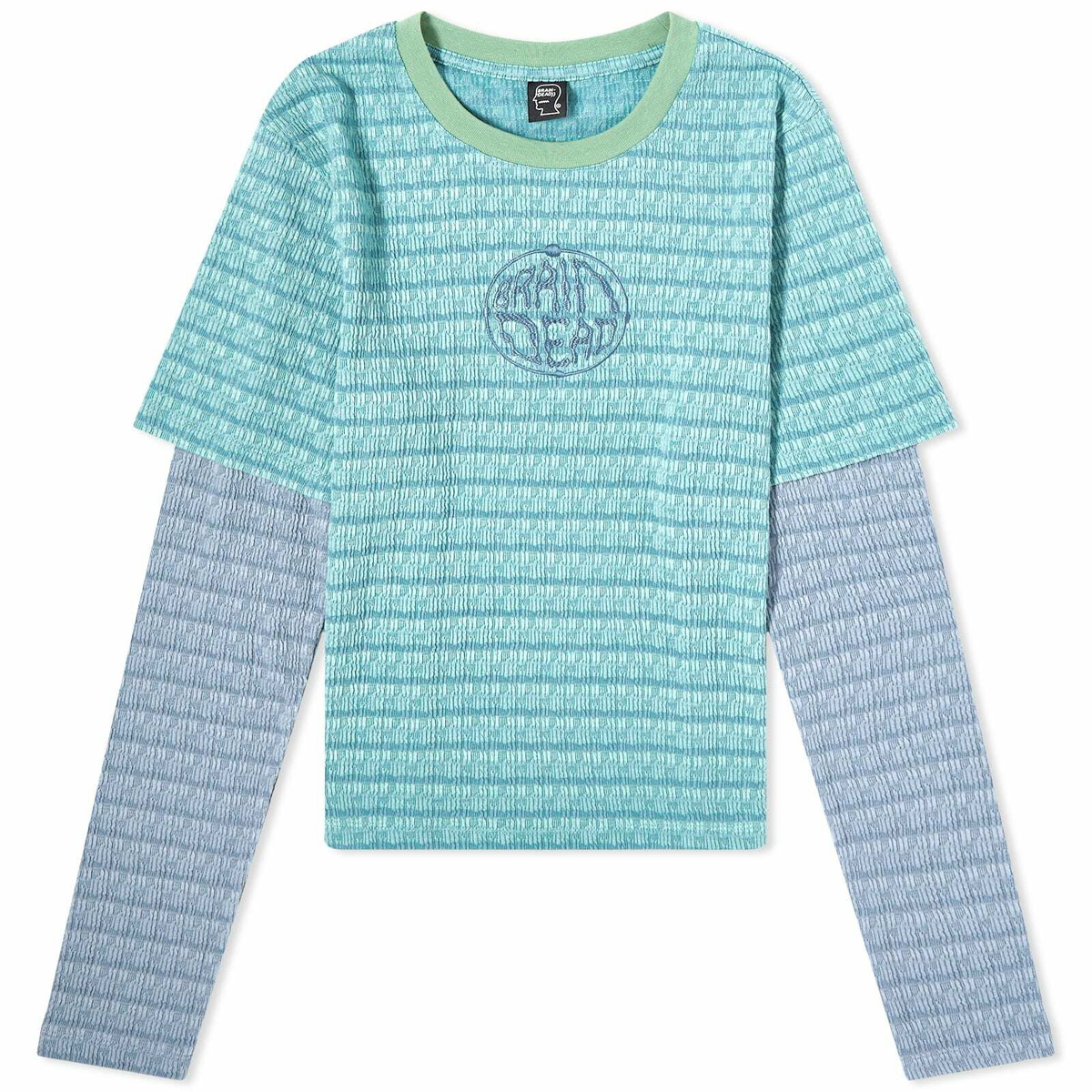 【BLUER】Body Printed Mesh Longsleeves Grey BLR BLUER】Body Printed Mesh Longsleeves | OUR BRAND,BLR
