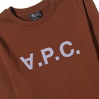 A.P.C. VPC Logo Crew Sweat in Chocolate