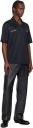 Courrèges Black Oversized Sports Polo