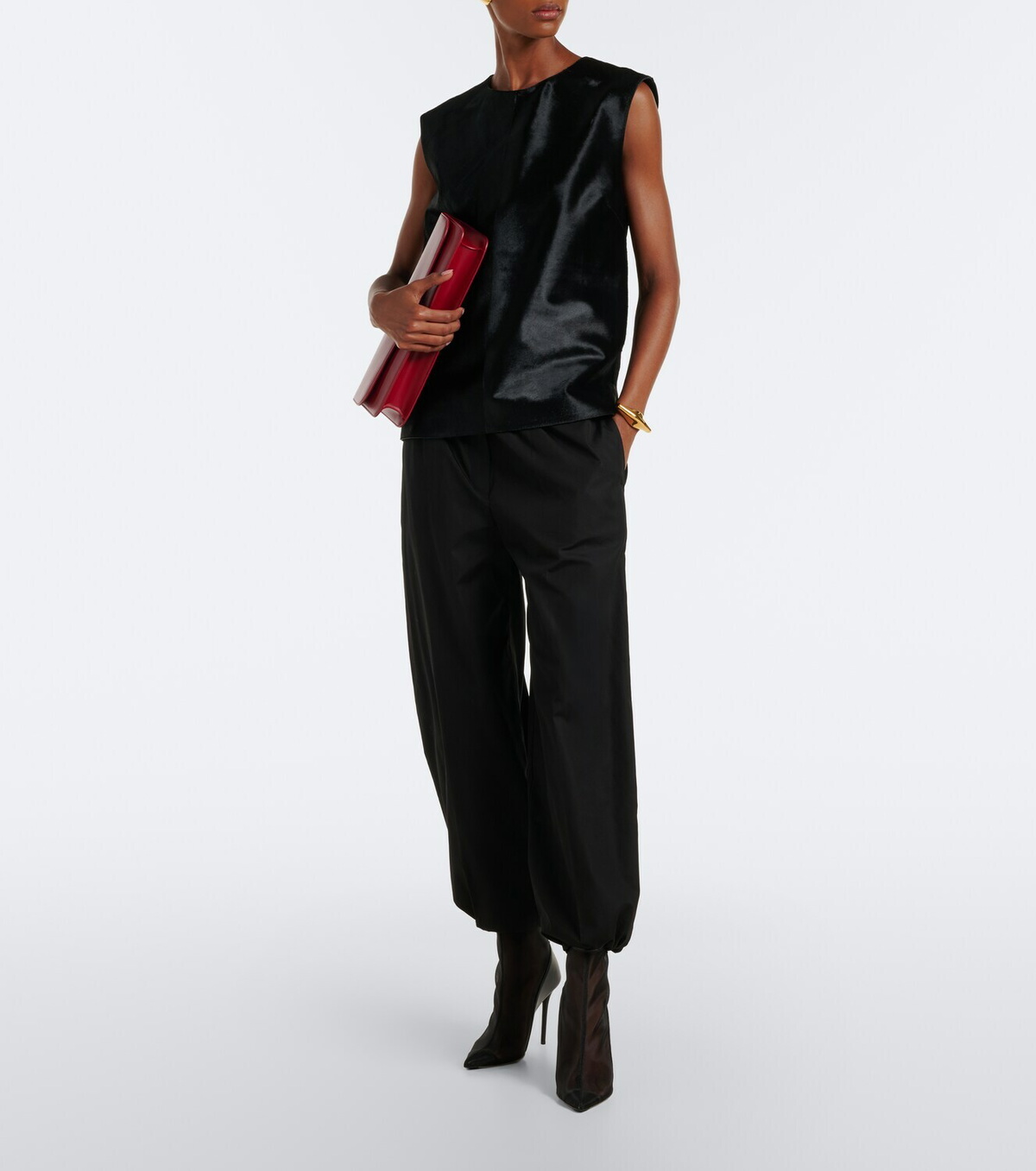 Malone Souliers Arc leather-trimmed mesh ankle boots