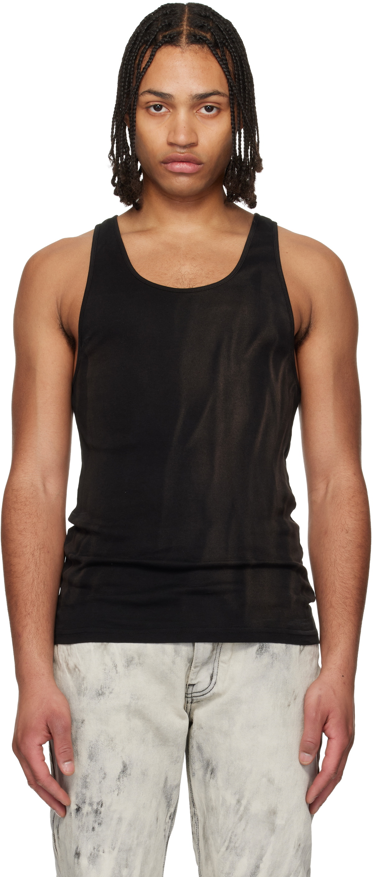 ALEXANDER DIGENOVA Black Faded Tank Top