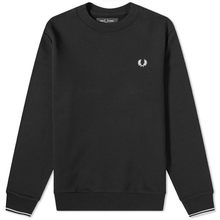 Photo: Fred Perry Authentic Men's Crew Sweat in Black