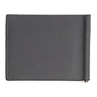 Giorgio Armani Grey Tumbled Leather Wallet