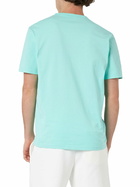 MC2 Saint Barth Man Sage Green Cotton Jersey T-shirt Dover With St. Barth Embroidery