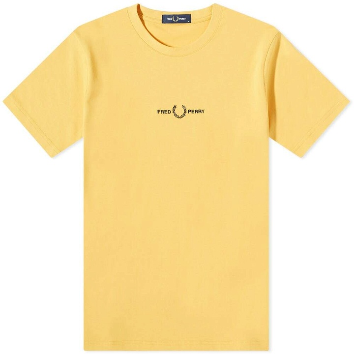 Photo: Fred Perry Authentic Men's Embroidered T-Shirt in Golden Hour