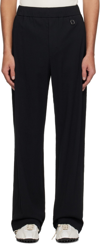 Photo: WOOYOUNGMI Black Crinkled Trousers