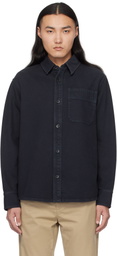 A.P.C. Navy Basile Brodée Poitrine Overshirt