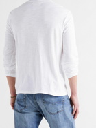 Polo Ralph Lauren - Logo-Embroidered Slub Cotton-Jersey Henley T-Shirt - White