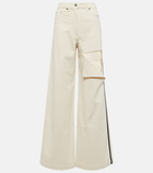 Peter Do Distressed high-rise wide-leg jeans