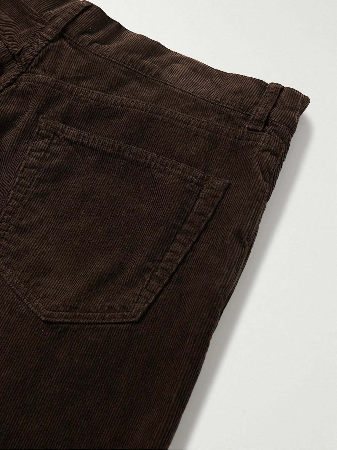 The Row - Burt Straight-Leg Cotton-Corduroy Trousers - Brown