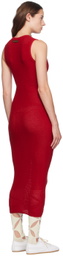Isa Boulder Red Sweetheart Midi Dress