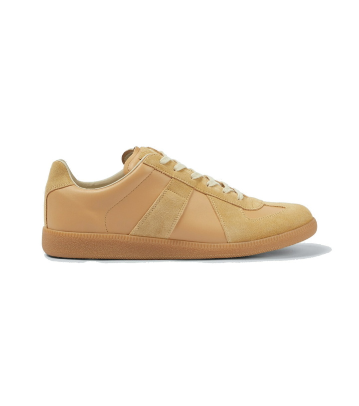 Photo: Maison Margiela - Replica leather and suede sneakers