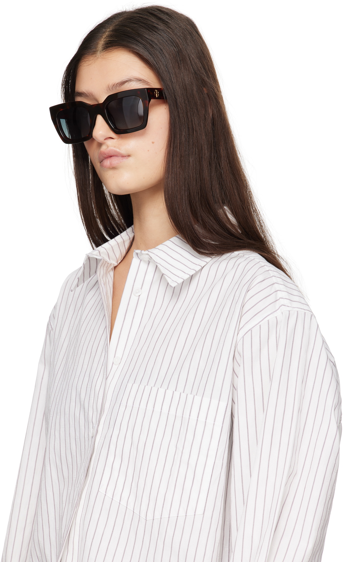 ANINE BING Brown Indio Sunglasses