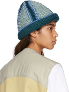 Nicholas Daley Blue & Green Hand-Crochet Bucket Hat