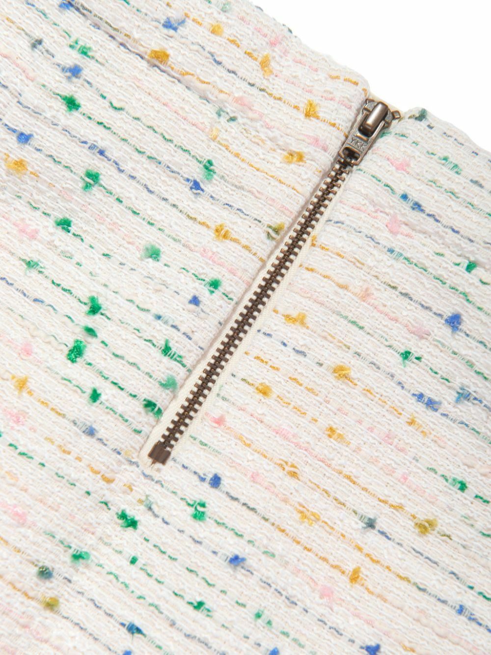 Bonpoint Kids White Tonka Tweed Mini Skirt