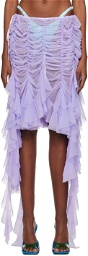 Ester Manas Purple Ruched Midi Skirt