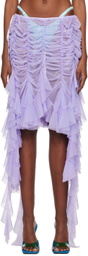 Ester Manas Purple Ruched Midi Skirt