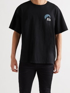 RHUDE - Sundry Logo-Print Cotton-Jersey T-Shirt - Black