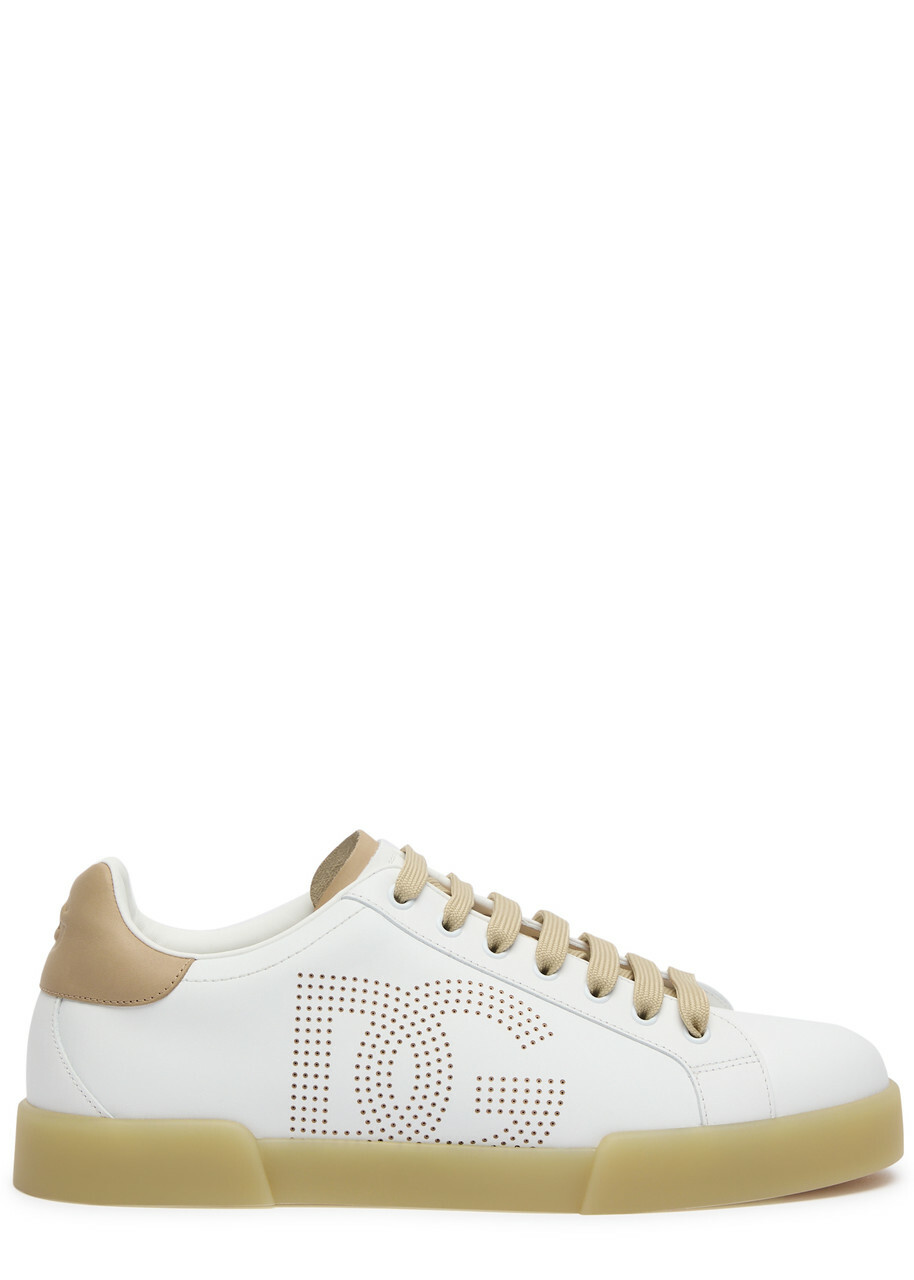Dolce & Gabbana Portofino Panelled Leather Sneakers White Dolce