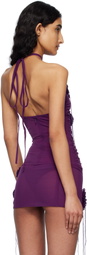 Fancì Club Purple Violet Halterneck Tank Top