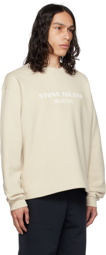 Stone Island Beige Bonded Sweatshirt