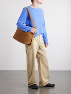LOEWE - Loop Logo-Debossed Suede Messenger Bag