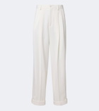 Dolce&Gabbana Pleated wool and silk-blend tuxedo pants