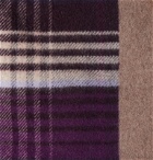 Asprey - Reversible Checked Wool Blanket - Purple