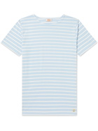 Armor Lux - Logo-Appliquéd Striped Cotton-Jersey T-Shirt - Blue